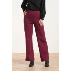 Smashed Lemon 24590 stretchy paarse flared broek