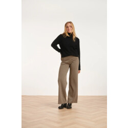 Smashed Lemon 24577 wijde broek met grafische bloemprint |