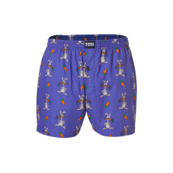 Happy Shorts X heren wijde boxershort met binnenbroek haas print