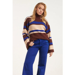 Smashed Lemon 24603 gestreepte gebreide top |