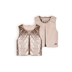 NoNo Meisjes gilet reversible kate pearled ivory