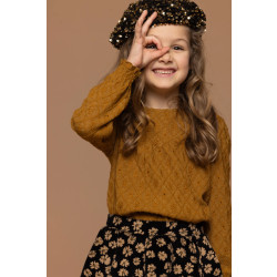 Looxs Revolution Lace top oker voor meisjes in de kleur