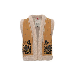 Looxs Revolution Meisjes gilet boho oker