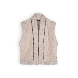 NoBell Meiden gilet kiddy pearled ivory