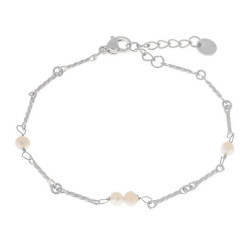 Label Kiki Armband pearl pearl silver