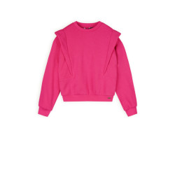 NoBell Meisjes super soft sweater fancy schouder kolly piiink