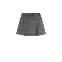 NoBell Meisjes jeans plooirok met riem nimmy -
