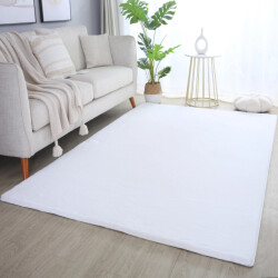 Muratap Pouffy fluffy hoogpolig vloerkleed uni kleur - woonkamer tapijt -