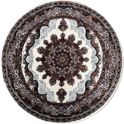 Muratap Isfahan oosters vloerkleed nain laagpolig klassiek vintage tapijt rond / multi- 250 cm rond
