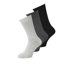 Jack & Jones Heren sokken jacbasic bamboo grijs/zwart 3-pack