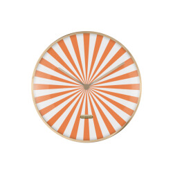 Karlsson wandklok candy swirl dome bright orange & white- Ø40cm