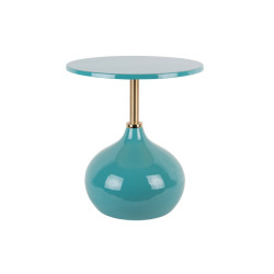 Leitmotiv bijzettafel kensi turquoise blue