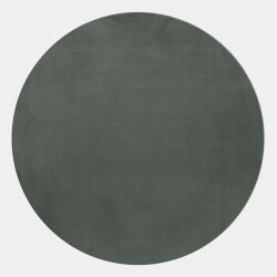 Muratap Pouffy fluffy hoogpolig rond vloerkleed uni kleur - woonkamer