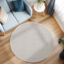Muratap Loom uni effen vloerkleed rond uni kleur - woonkamer slaapkamer