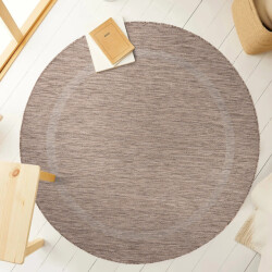 Muratap Relax uni binnen en buiten rond vloerkleed indoor & outdoor laagpolig