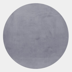 Muratap Pouffy fluffy hoogpolig rond vloerkleed uni kleur - woonkamer