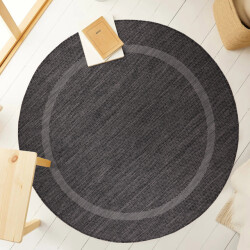 Muratap Relax uni binnen en buiten rond vloerkleed indoor & outdoor laagpolig