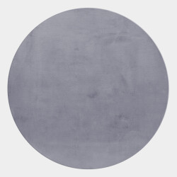 Muratap Pouffy fluffy hoogpolig rond vloerkleed uni kleur - woonkamer