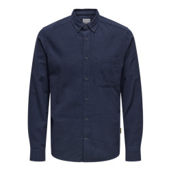 Only & Sons Onsgudmund slim 1-pkt solid shirt n navy