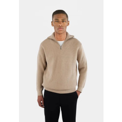 Ciszere Reuben knitted half zip 40053-053-04 beige