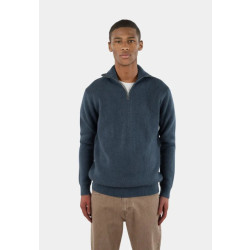 Ciszere Reuben knitted half zip 40053-007-04 orion blue