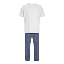 Jack & Jones Heren pyjamaset jacbasic wit/blauw