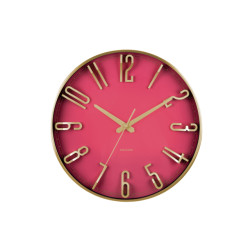 Karlsson wandklok elevated glam metallic dark pink- Ø35,5cm