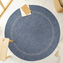 Muratap Relax uni binnen en buiten rond vloerkleed indoor & outdoor laagpolig