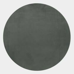 Muratap Pouffy fluffy hoogpolig rond vloerkleed uni kleur - woonkamer