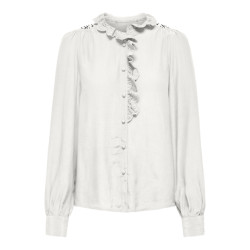 Jacqueline de Yong Jdyamy ls frill shirt ecru