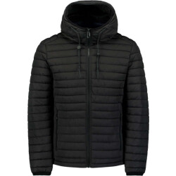 No Excess Jacket hooded short fit padded black