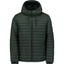 No Excess Jacket hooded short fit padded dark moss