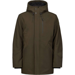 No Excess Jacket medium long fit hooded softs coffee