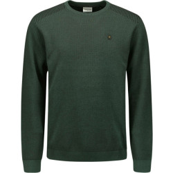 No Excess Pullover crewneck 2 coloured jacqua dark green