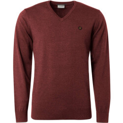 No Excess Pullover v-neck 2 coloured melange rusty