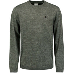 No Excess Pullover crewneck 2 coloured melang smoke