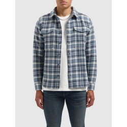 Pure Path Heavy twill checked shirt