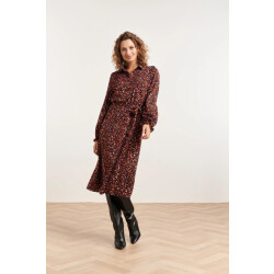 Smashed Lemon 23810 multi dierenprint v-hals jurk |