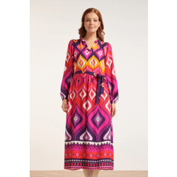 Smashed Lemon 24514 rijke midi jurk |