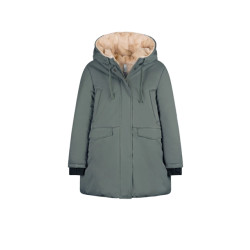 NoBell Meisjes winterjas lang met capuchon belvine rosemary