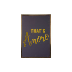 Present Time wall art that's amore medium black & gold