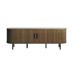 Olivine Lenn houten tv meubel gerookt eiken 180 x 40 cm