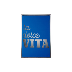 Present Time wall art la dolce vita medium dark blue & silver