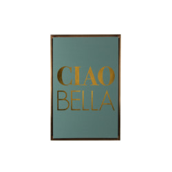 Present Time wall art ciao bella medium jungle green & gold