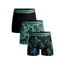 Muchachomalo Delftlion 3-pack boxer shorts print/ print/black boxers