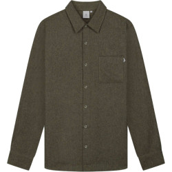 Law of the sea Merope melange wool shirt thyme