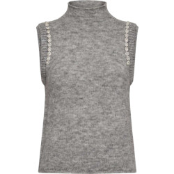 Copenhagen Muse Cmibra knitted spencer rhinestones light grey melé