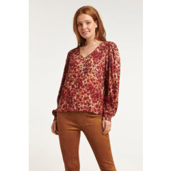 Smashed Lemon 23661 dames top met sand en purple dieren print