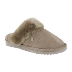 Warmbat Flurry suede moss dames pantoffel (open hiel)