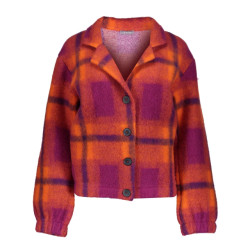 Geisha 45910-70 380 jacket check purple/orange